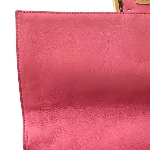 Fendi Baguette NM Bag Zucca Embossed Leather Large Pink - Picture 8 of 15